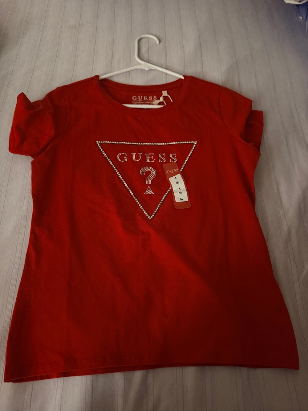 GUESS women’s Red Logo Tee